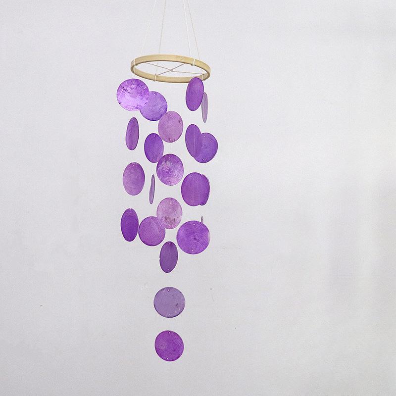 New Simple style natural shell wind chime home decoration children s bedroom shell wind chime small pendant shooting venue props фиолетовый