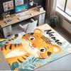 Custom Name Tiger Printed Carpet,Rug for Office Chair Living Room Bedroom Kitchen Room Decor Gifts.