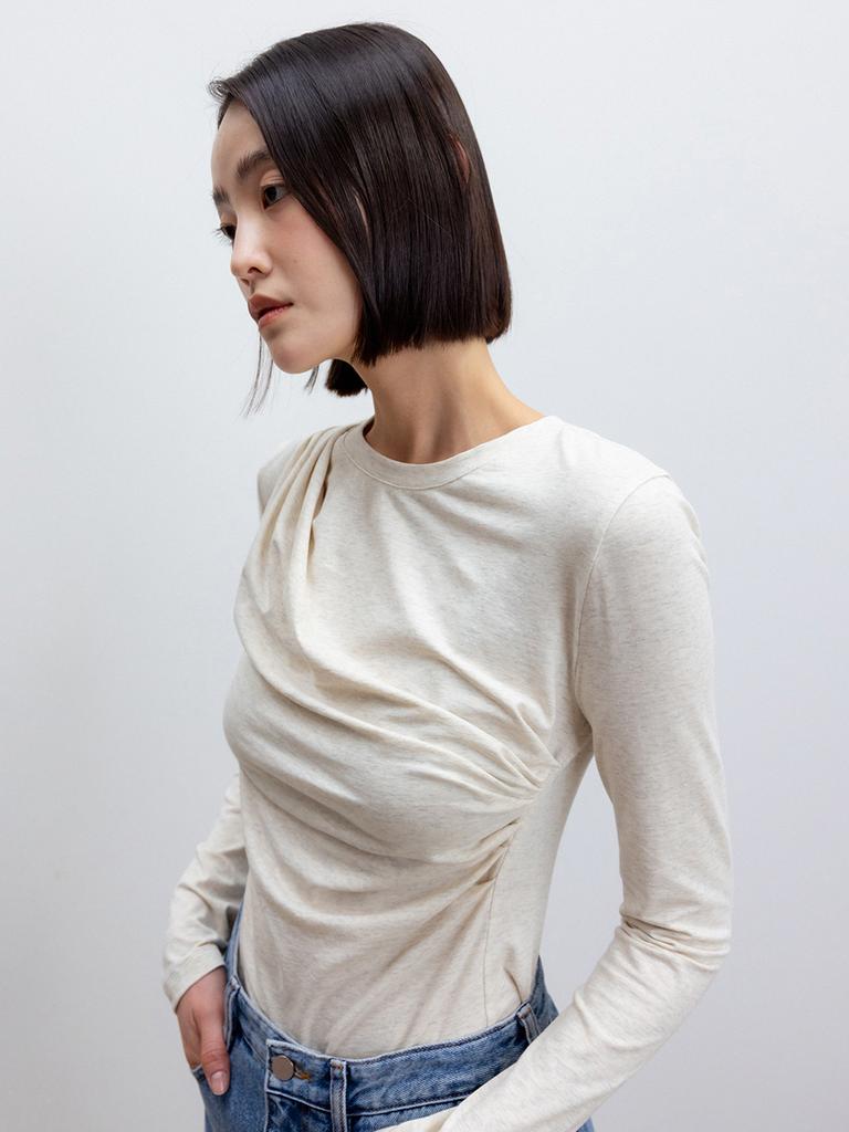 RRACE Draping Detail T-Shirts_Melange