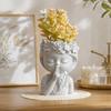 Resin Plant Pot Candle Holder Storage Can Pretty Girl Desktop Ornaments  Garden Pots