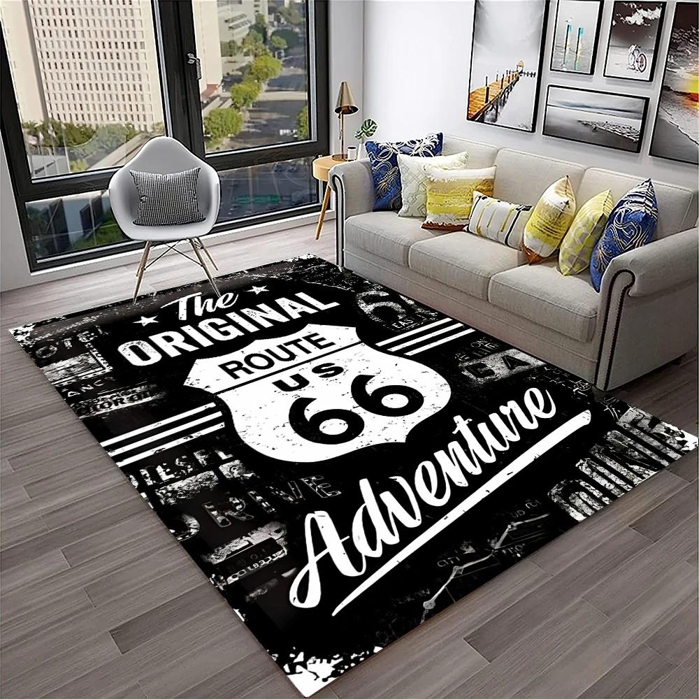 Mother Road,Historic Route 66,mãe estrada Carpet Rug for Home Living Room Bedroom Sofa Doormat Decor,Area Rug Non-slip Floor Mat