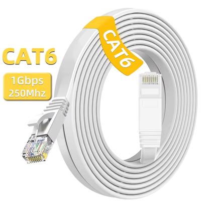 Cat6 Ethernet Cable Flat RJ45 Internet Network Cable 10M 15M 20M 30M 50M LAN Patch Cord for Router Modem Cable Ethernet Cat 6