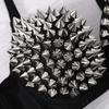 Damen Unterwäsche Nieten BH Top Steampunk Stil Party Nachtclub Bar Bauchtanz Bühnenkostüm Club Karneval Sport Rutschfester BH