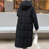 Mode Frau Winter Lange Mäntel Kapuzen Locker Dick Warm Parkas Lässige Damenjacken