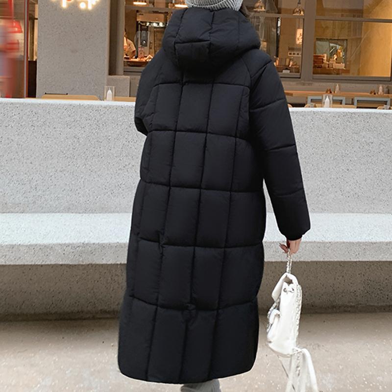 Mode Frau Winter Lange Mäntel Kapuzen Locker Dick Warm Parkas Lässige Damenjacken
