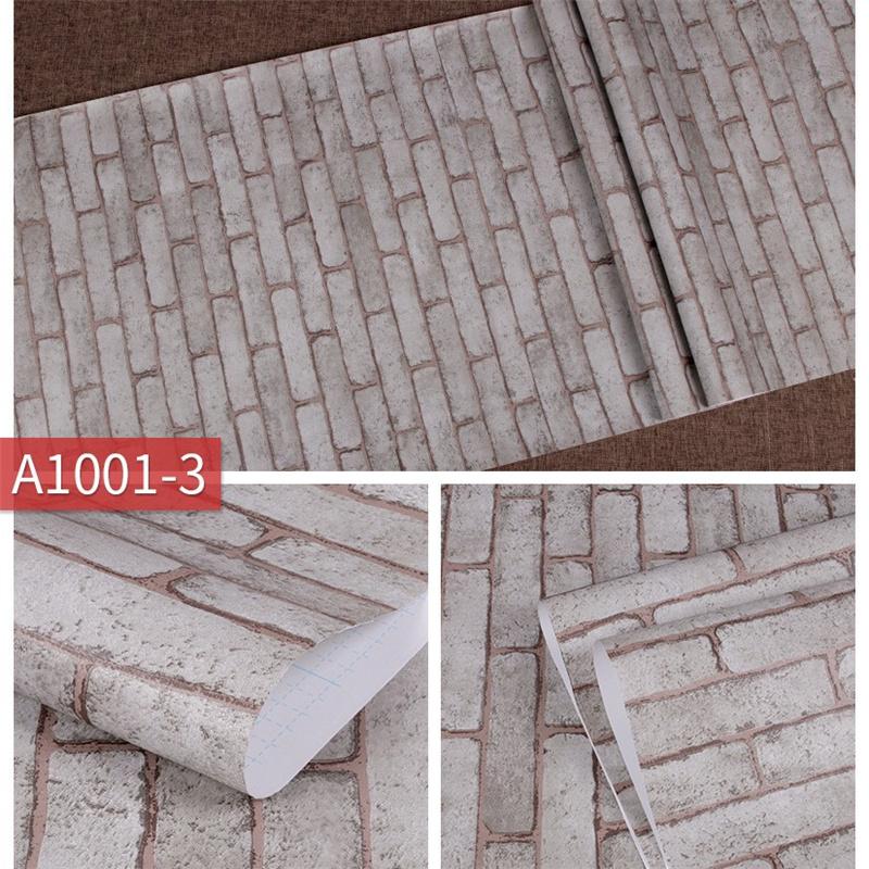 Retro Cegła i Kwiatowy Samoprzylepna Wodoodporna Tapeta Peel & Stick Dekoracja Ścienna Biurko i Meble DIY Zdejmowane Naklejki