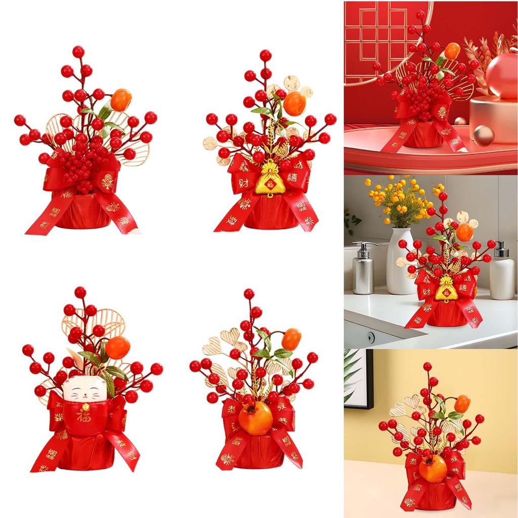Chinese Lunar New Year Decoration Holiday Feng Shui Artificial Flowers Bouquet
