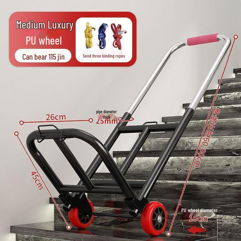 Carrello Manuale Pieghevole Portatile per Scale per Carichi Pesanti – Carrello Portabagagli Conveniente e Compatto