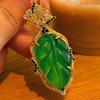Full Green Yang Green Natural Agate Green Chalcedony Pendant Female, Real Shot Fidelity