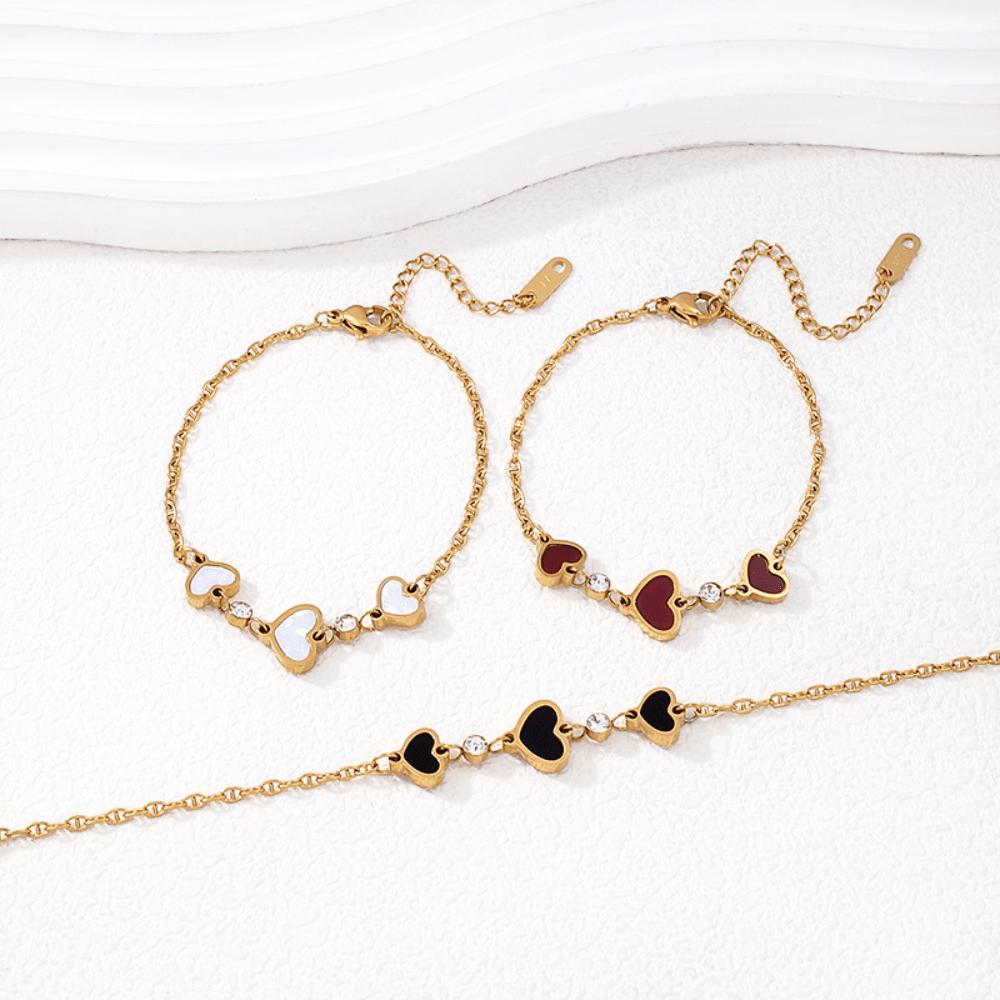 Love heart bracelet women's light luxury stacking fashion jewelry jewelry