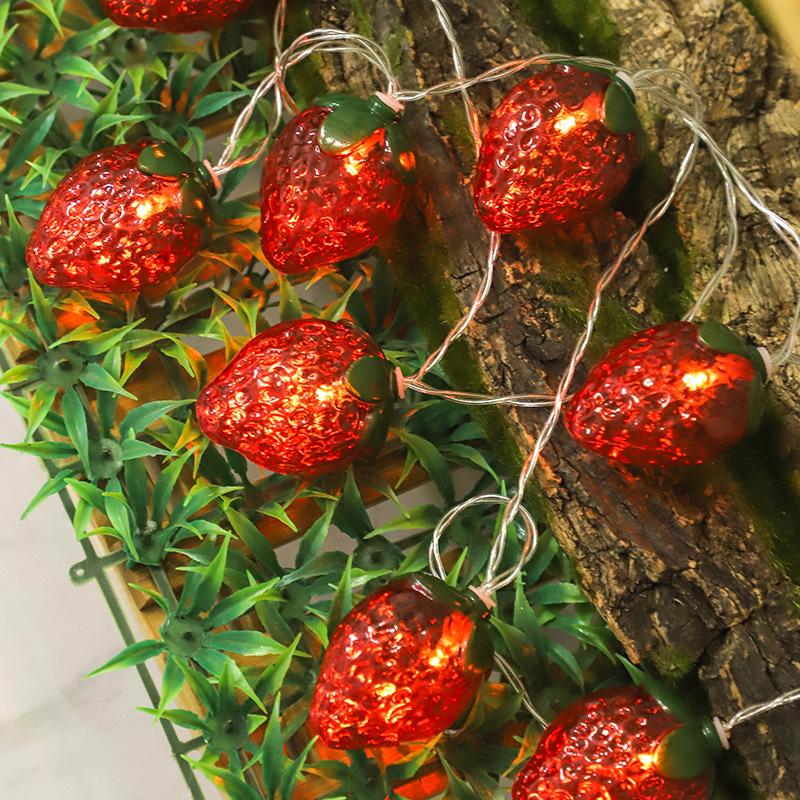 LED Strawberry String Lights for Christmas & Children's Room Decoration