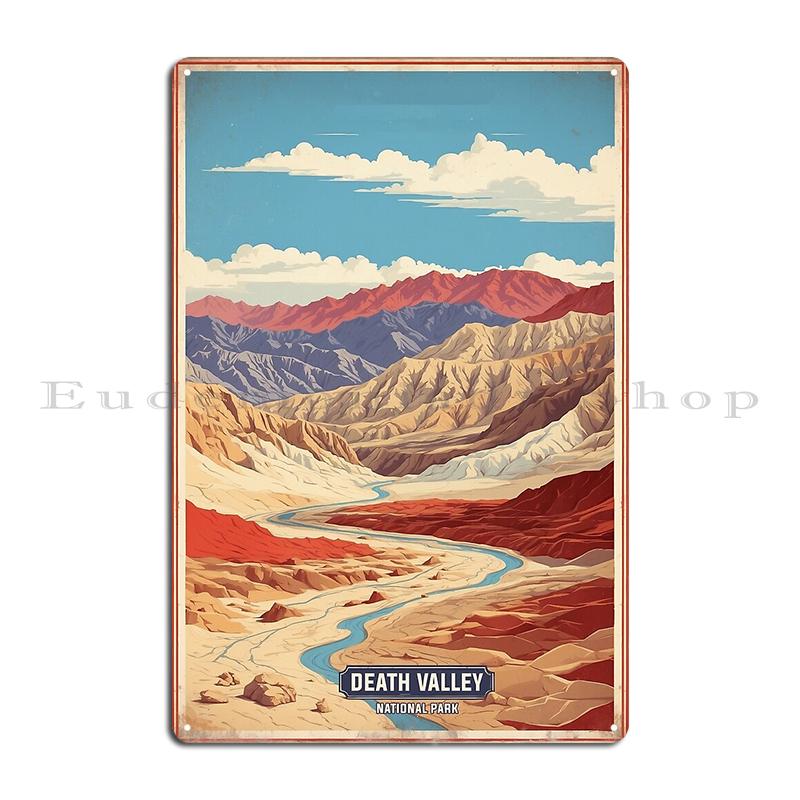 Death Valley National Park Devils Golf Course Vintage WPA Poster Metal Plaque Wall Decor Decoration Retro Tin Sign Poster