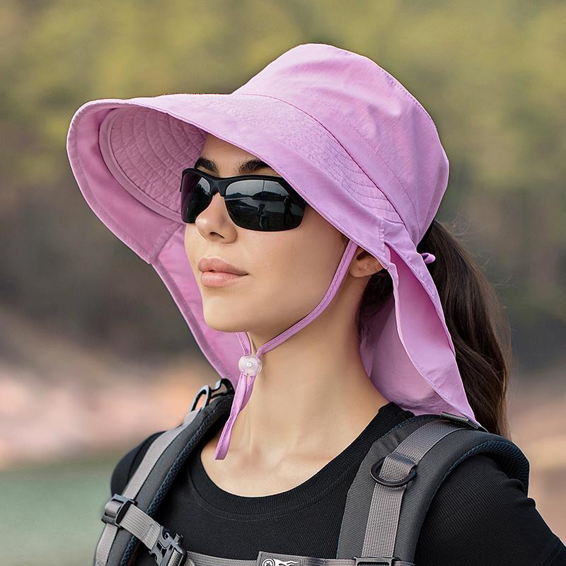 

Mountain Climbing Women Summer Hat Brim Fisherman Hat Summer Travel Sun Hat Outdoor Sun Hat світло-фіолетового кольору