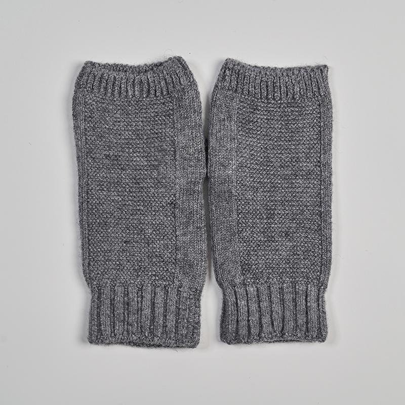 Women's Winter Wool Knitted Fingerless Gloves Cashmere Short Half Finger Wrist Warmers Stretchy Hand Protection Mitten for Girls