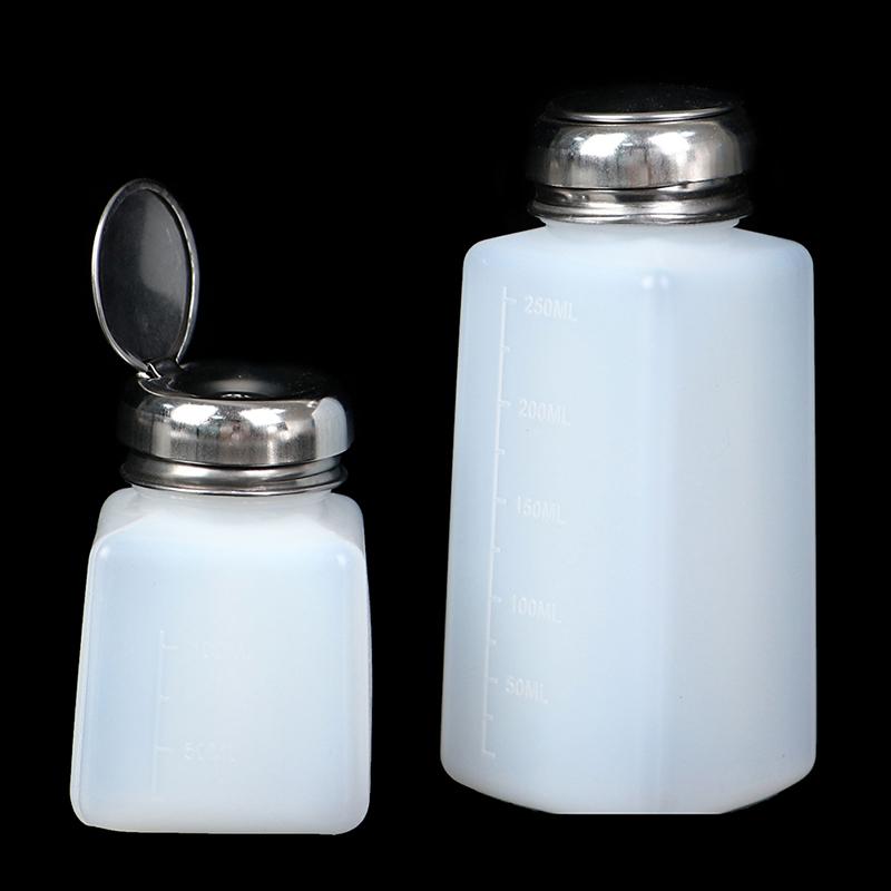 Empty Pump Dispenser Nail Polish Remover Bottle Nail Art Clean Acetone Bottles