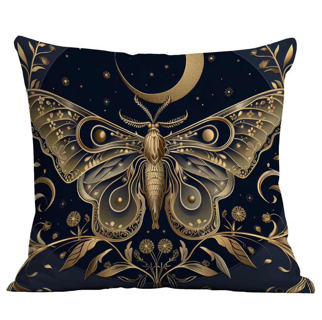 New Imitation 3d Butterfly Printed Pillowcase Retro Home Sofa Cushion Pillowcase Decoration