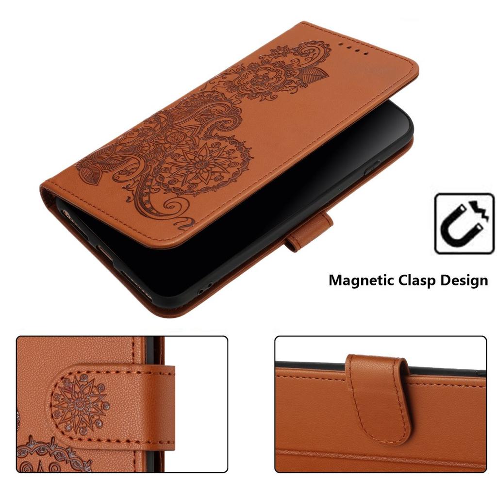 Realme Note 60 Mobile Phone Case Note60 Flip Leather Case Business Retro Anti-drop Protective Leather Case