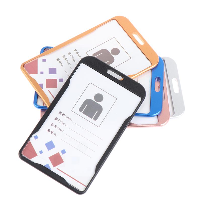 Metal Id Badge Card Holder Business Pass Tag Holder Office Supplies Card Holder