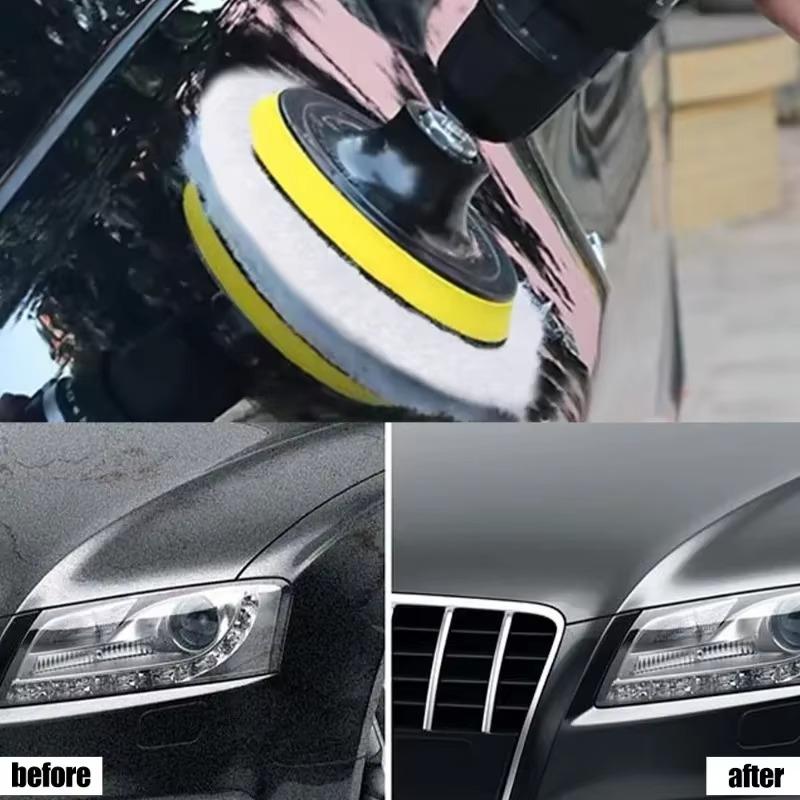 3/4/5/6/7 Inch Car Polishing Pad Soft Imitation Wool Ball Polishing Discs For Automotive Paint Care Cleaning Beauty Supplies