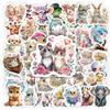 Kawaii Watercolor Aesthetic Stickers Animal Cute DIY Toy Gift Graffiti Decal for Phone Luggage Laptop Scrapbook Waterproof