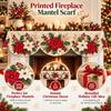 Impact-resistant Christmas Fireplace Scarf Stain-resistant Xmas Fireplace Cover  New Year