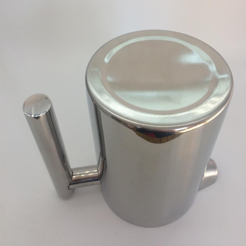 Double-Layer Insulated French Press Coffee Pot - Stainless Steel European Teapot with Filter