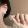 Pure White Dandelion Stud Earrings - Retro Temperament, Absolutely Beautiful Fireworks Design, Mosquito Coil Ear Clips.