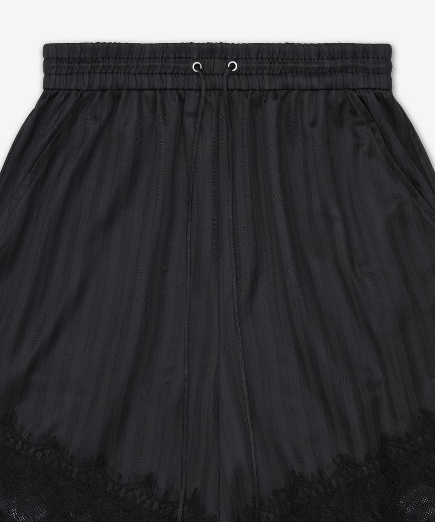 Mejongseupesyeol Shadow Stripe Lace Pants - Black / 21261465308Blk