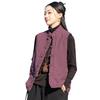 25 Winter new Chinese women's ramie retro disc buckle cotton vest Chinese Tang quilted cotton vest