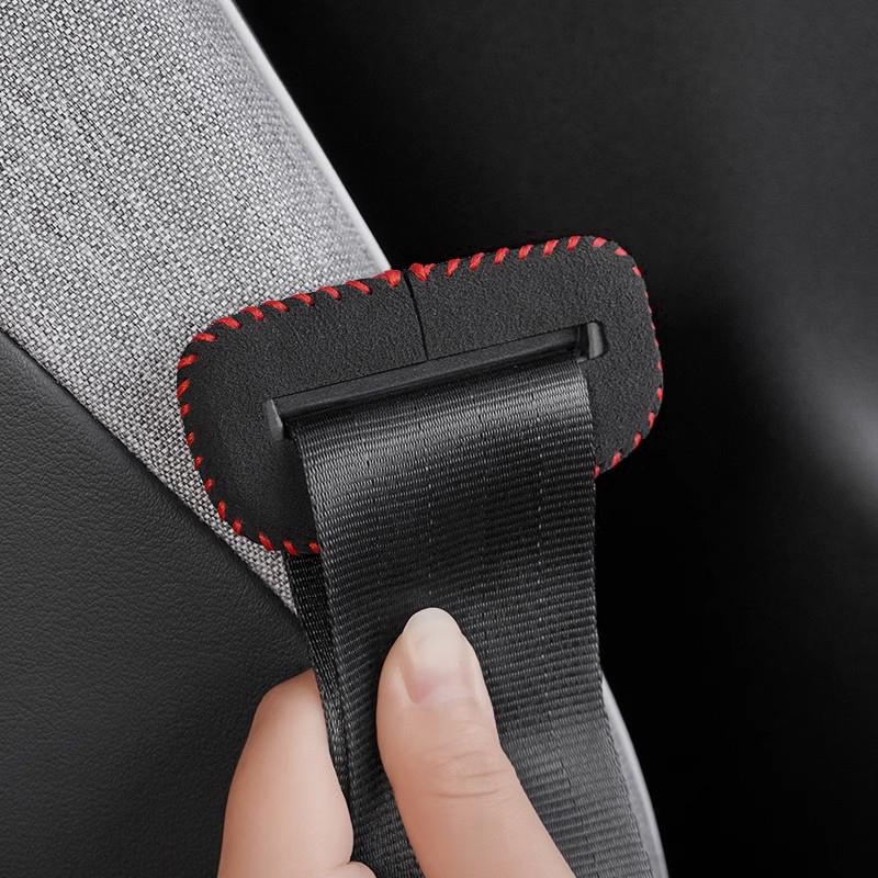 pwknb9 2Pcs Car Seat Safety Belt Buckle Cover Protective Accessories For Tesla Model-Y Model-3 Model-X Model-S Cybertruck Roadster