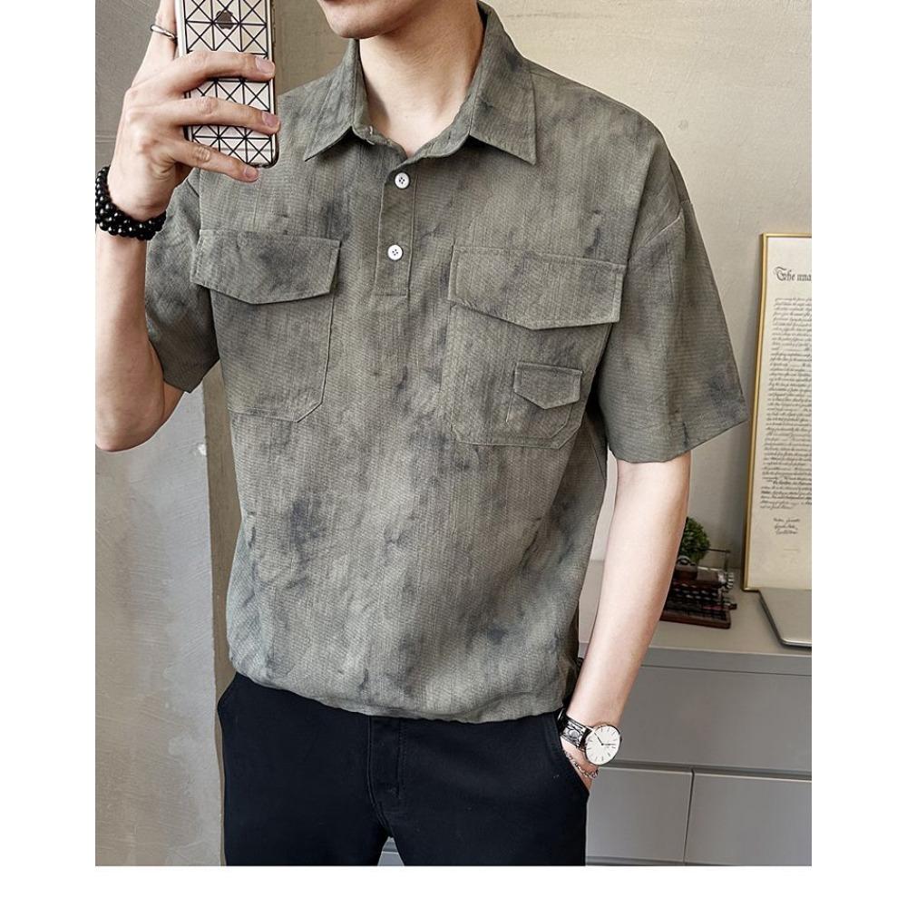 New Short Sleeved Men's Shirt Summer Fashion Trendy Brand Half Sleeved Thin Loose Casual Trendy Shirt