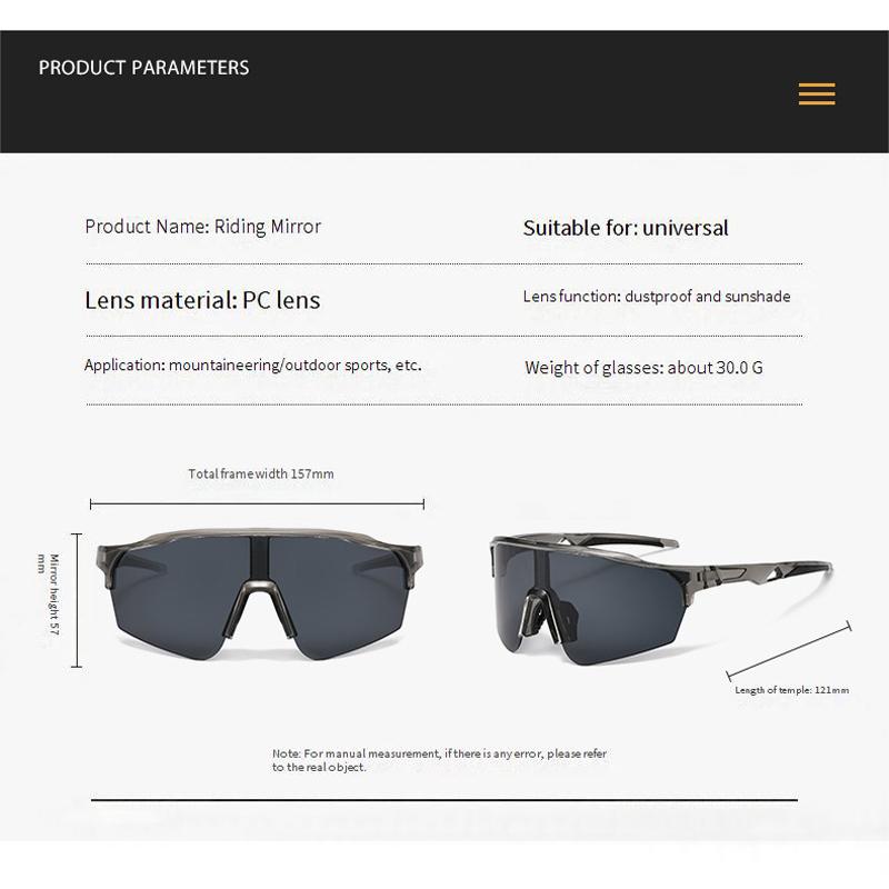 New Ski Sports Sunglasses Outdoor Cycling Sunglasses Integrated Bicycle Windshield Glasses YK9862