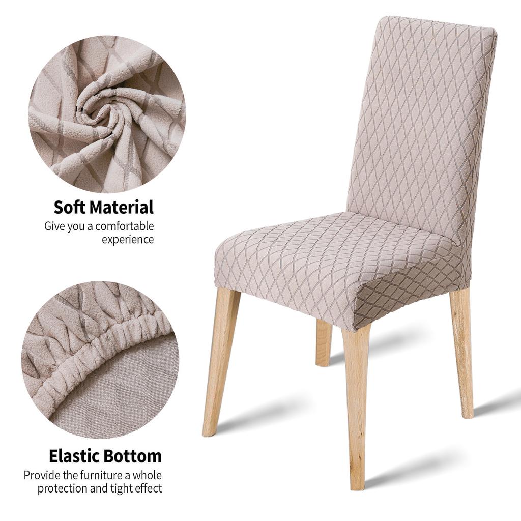 Maulingge Elastischer Heim Esszimmerstuhlbezug Hotel Jacquard Stuhlbezug Staubdichter und Fleckenabweisender Stuhlbezug Bezug