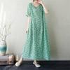 Manica corta Plus size cotone vintage floreale nuovo in abiti da donna casual abito lungo estivo ampio