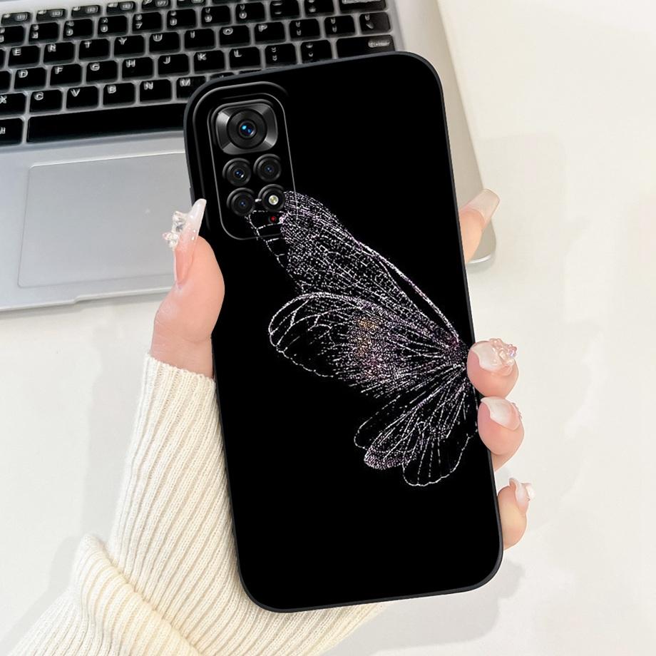 Case For Xiaomi Redmi Note 11 11s 11 Pro Pro+ 4G 5G Phone Case Note 11T Soft Silicone Funda Women Fashion Flower Printed Cover