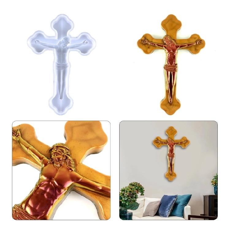 Stereo Cross Epoxy Casting Mould for Wall Hanging Mount Decor DIY Crafts