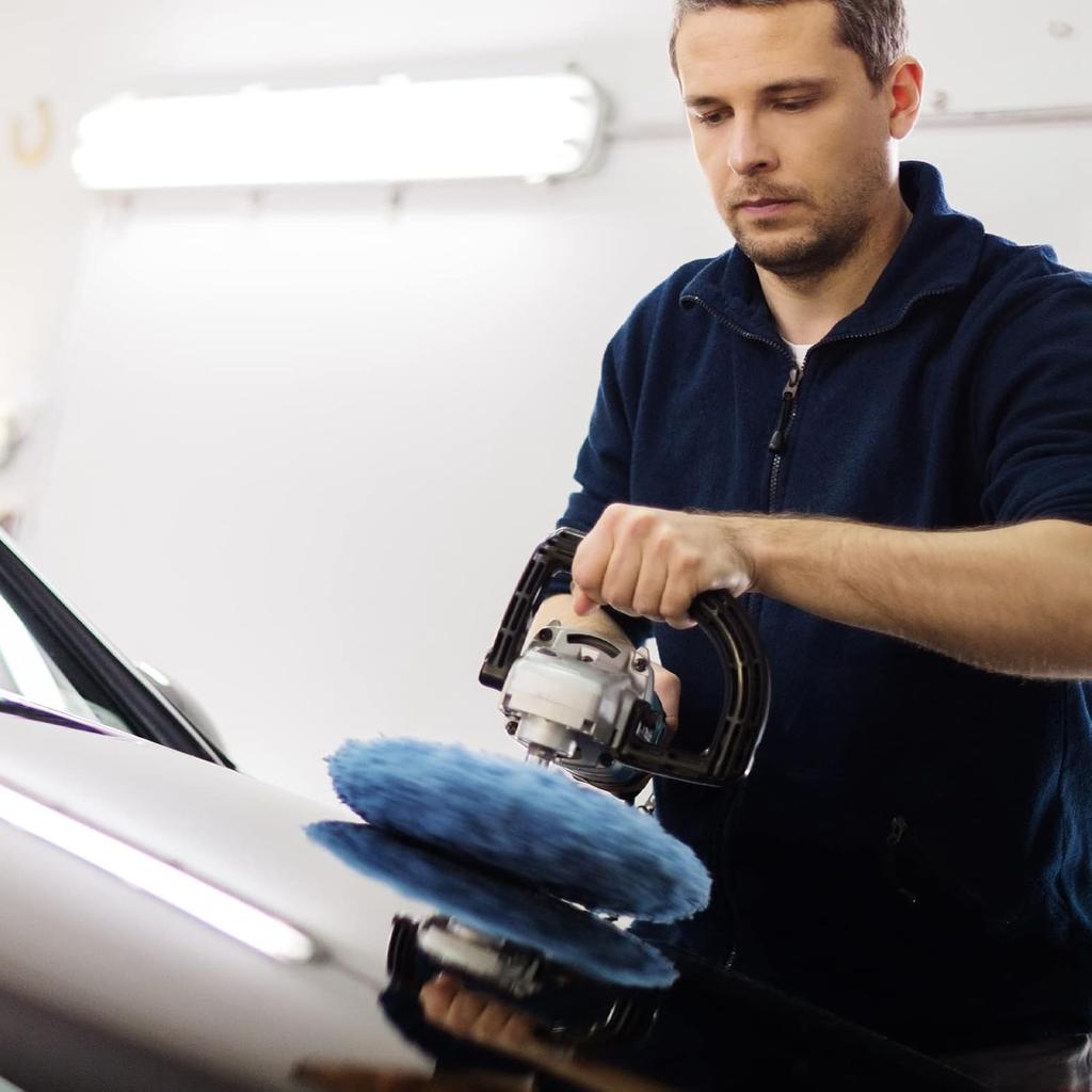 Mudder 40 Pieces Buffer Pads Cover Car Polisher Bonnet Orbital Buffer Bonnets Microfiber Waxers Bonnet Set Including 24 Microfiber 8 Plush 8 Non