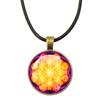 New Necklace Mandala Art Picture Rope Chain Glass Pendant Necklaces Sacred Geometry Yoga Om Fashion Jewelry Gift