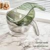 Transparent Plastic Rice Washing Colander with Handle - Multifunctional Basin for Rice and Vegetables