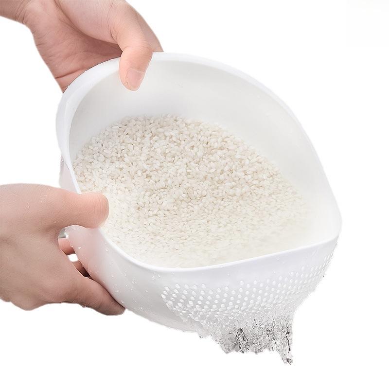 Thickened Plastic Kitchen Basket: Vegetable & Rice Washing Sieve