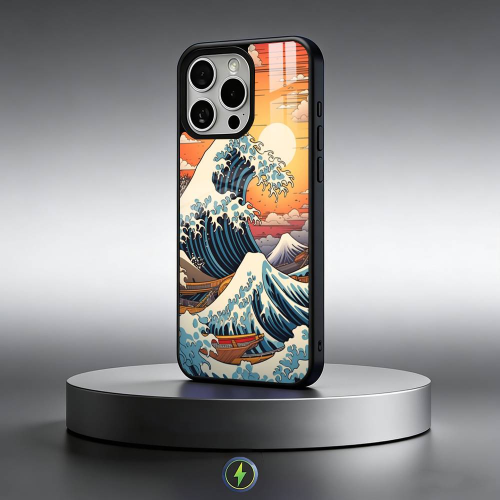Japanese Ukiyo-e Ocean Waves  Phone Case For iPhone17,16,15,14,13,12,11 Plus,Pro Max Magnetic For Magsafe Wireless Charging