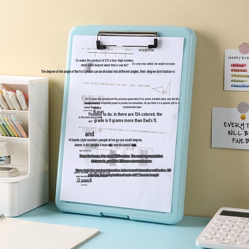 A4 Transparent Multi-functional Document Storage Box and Folder