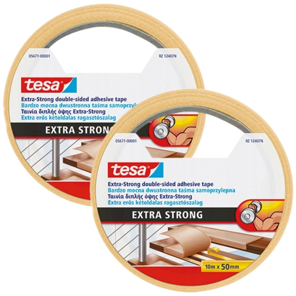 Tesa Fabric Tape for Carpets Double-Sided Strong 10M X 50Mm X 3