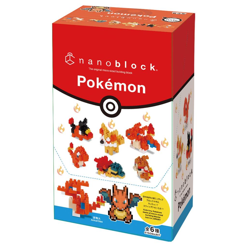 Kawada Nanoblock Mini Nano Pokemon Fire Type NBMC11S 1BOX  6 Pieces, 6 Types In Total