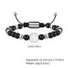 Benediktiner Perlenarmbänder für Männer Jungen, Verstellbares Edelstahl Armband mit runden Anhängern, Christlicher Religiöser Schmuck Geschenk