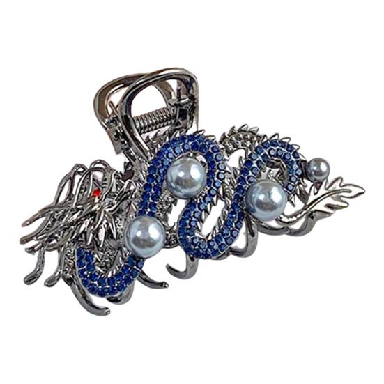 Women Hair Claw Chinese Style Dragon Shape Anti-slip Teeth Hair Clip Back Head Shark Hair Claw Hair Accessory