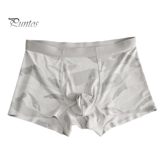 

Мужские трусы-боксеры, однотонные U-образные шорты, эластичные, средней талии, 3D-крой, облегающие, высокоэластичные трусы, повседневная одежда XXL светло-серый