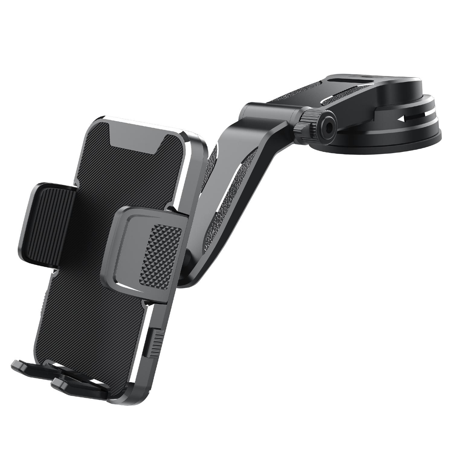 Multifunctional car mobile phone holder Car dashboard Windshield Suction cup retractable navigation mobile phone holder чёрный
