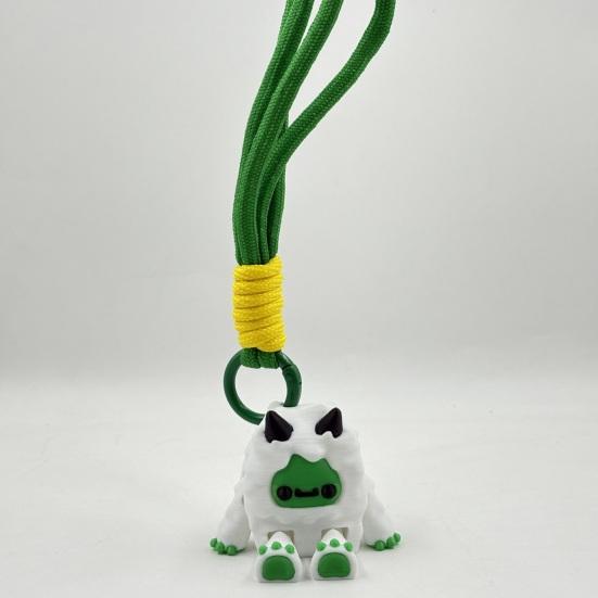 3D-printad snögubbe nyckelring Rörlig ledad ledad snögubbe nyckelring Hängande dekoration Ryggsäck Väska Handväska Berlock