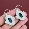 Tibetan Turquoise Earring Natural Gemstone Earrings 925 Sterling Silver Earring Handmade Jewelry Antique Earring Gifts For Mom Women Earring